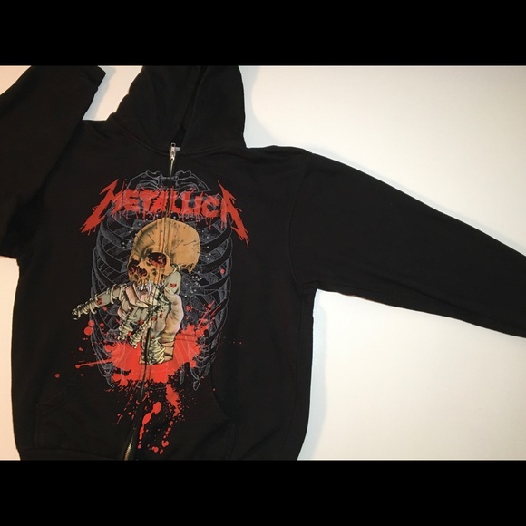 Tultex Other - Metallica Men’s Full zip up Hoodie SZ M Black